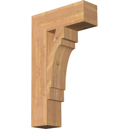 Ekena Millwork Merced Block Smooth Bracket, Western Red Cedar, 5 1/2"W x 18"D x 30"H BKT06X18X30MRC05SWR